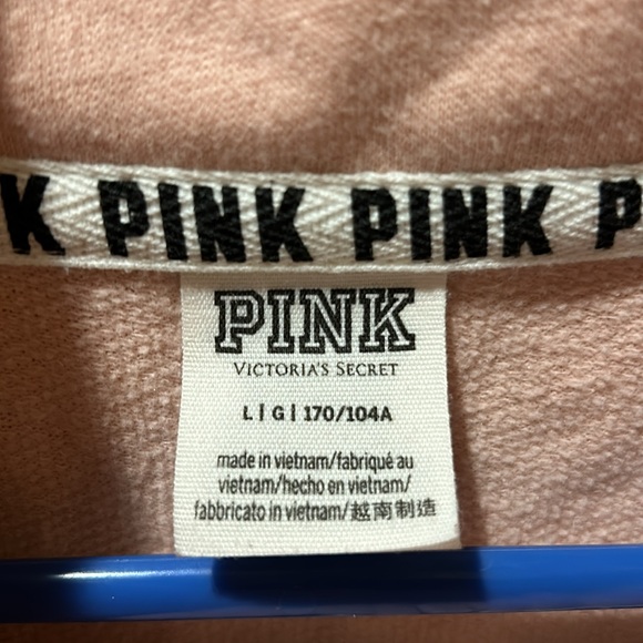 Pink Victoria Secret quarter zip top - Picture 3 of 5